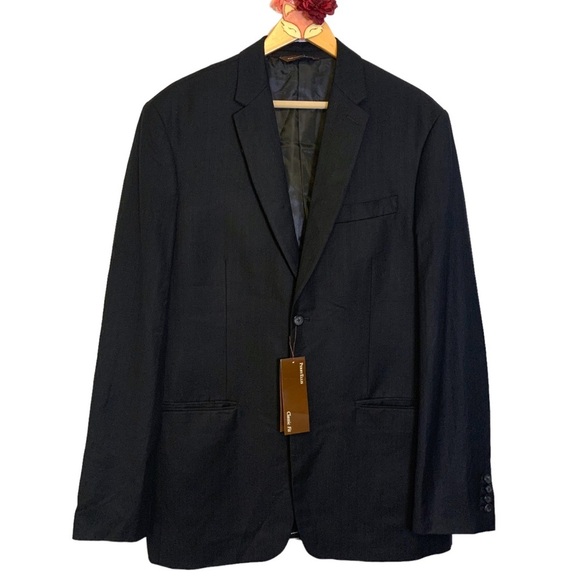 Perry Ellis Other - Perry Ellis blazer suit jacket black pinstripe classic fit size 44 long